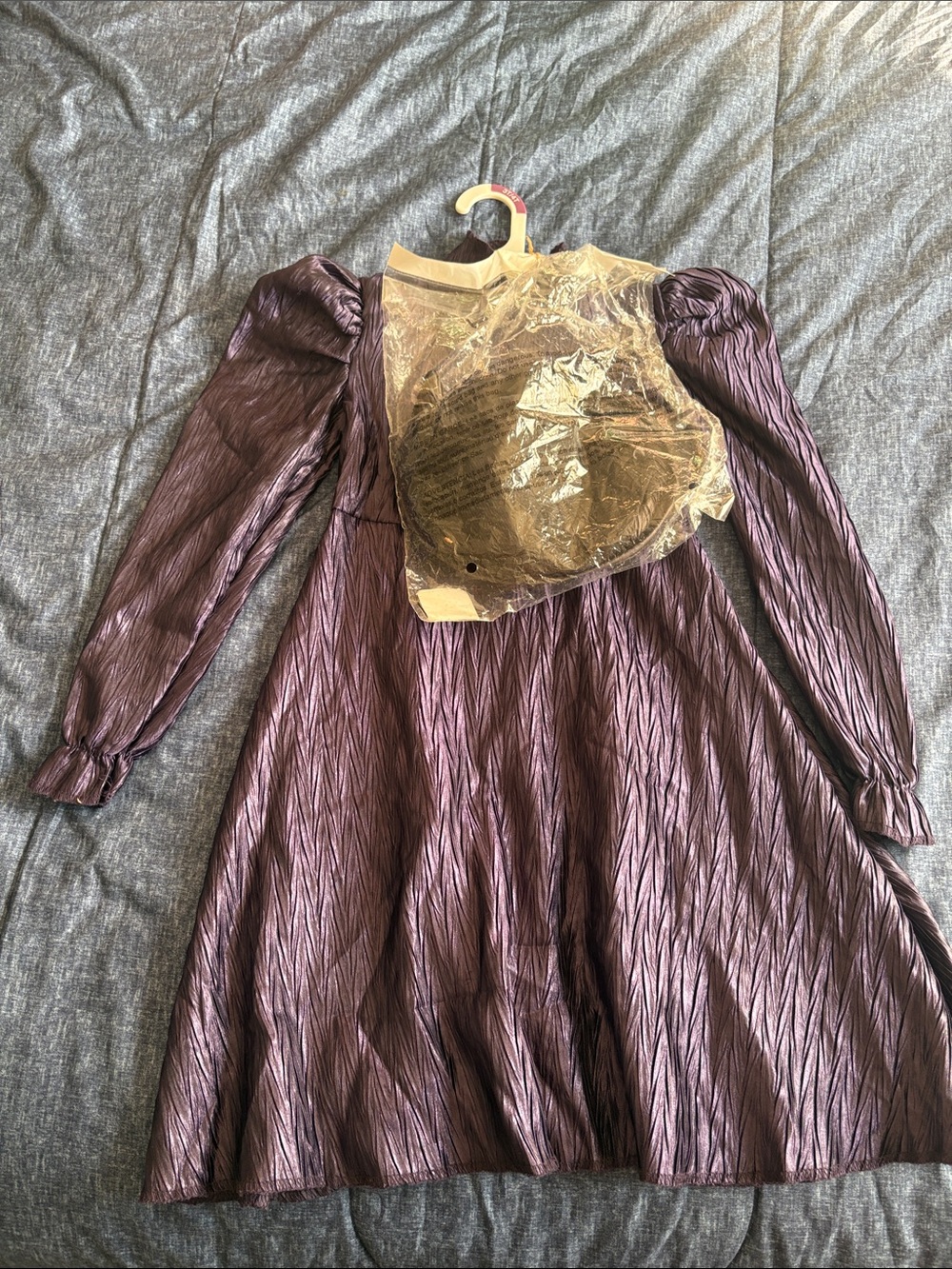 Wicked Witch Halloween Costume Purple Dress & Witch Hat